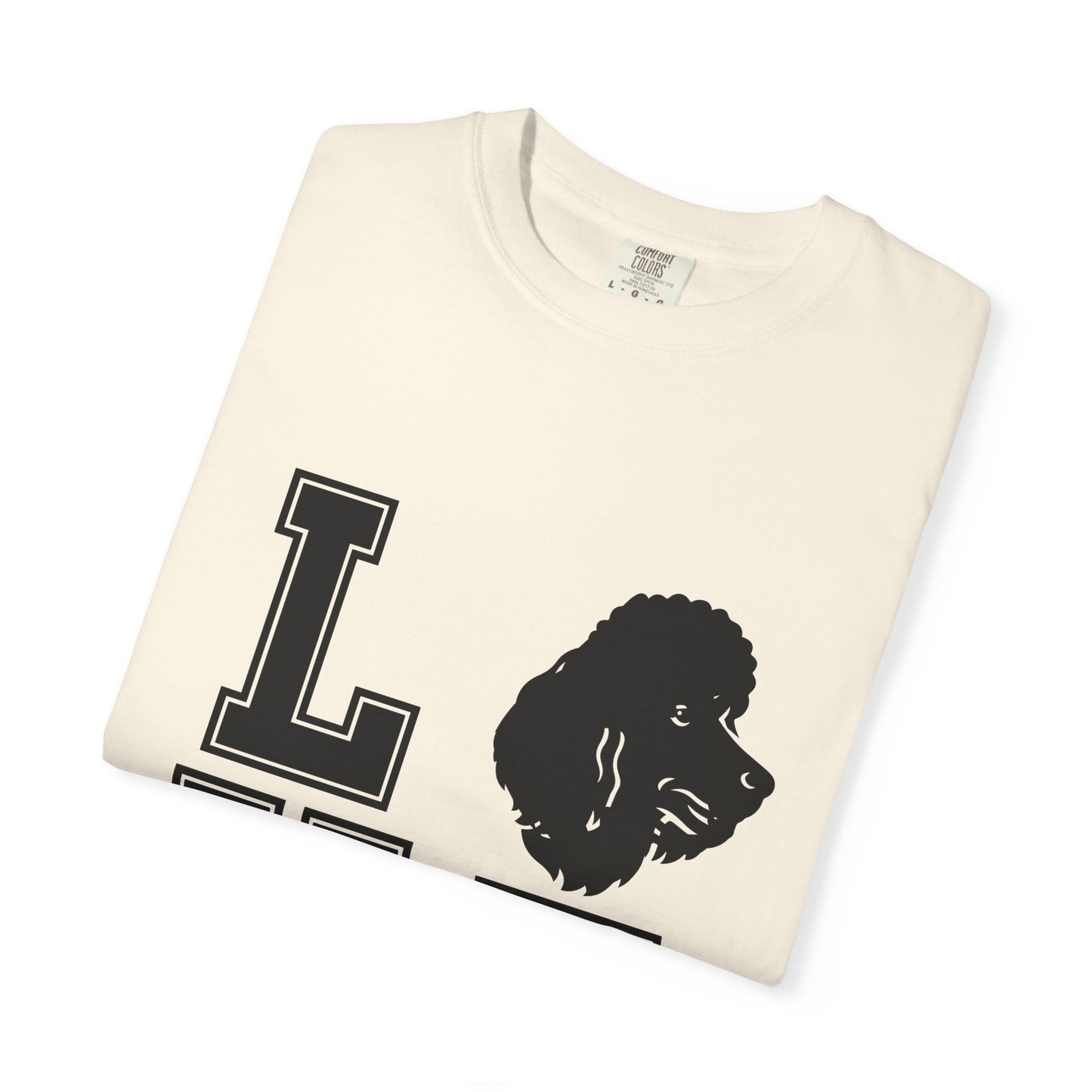 Dog Lover Garment-Dyed Unisex T-Shirt - 'LOVE' Graphic Design
