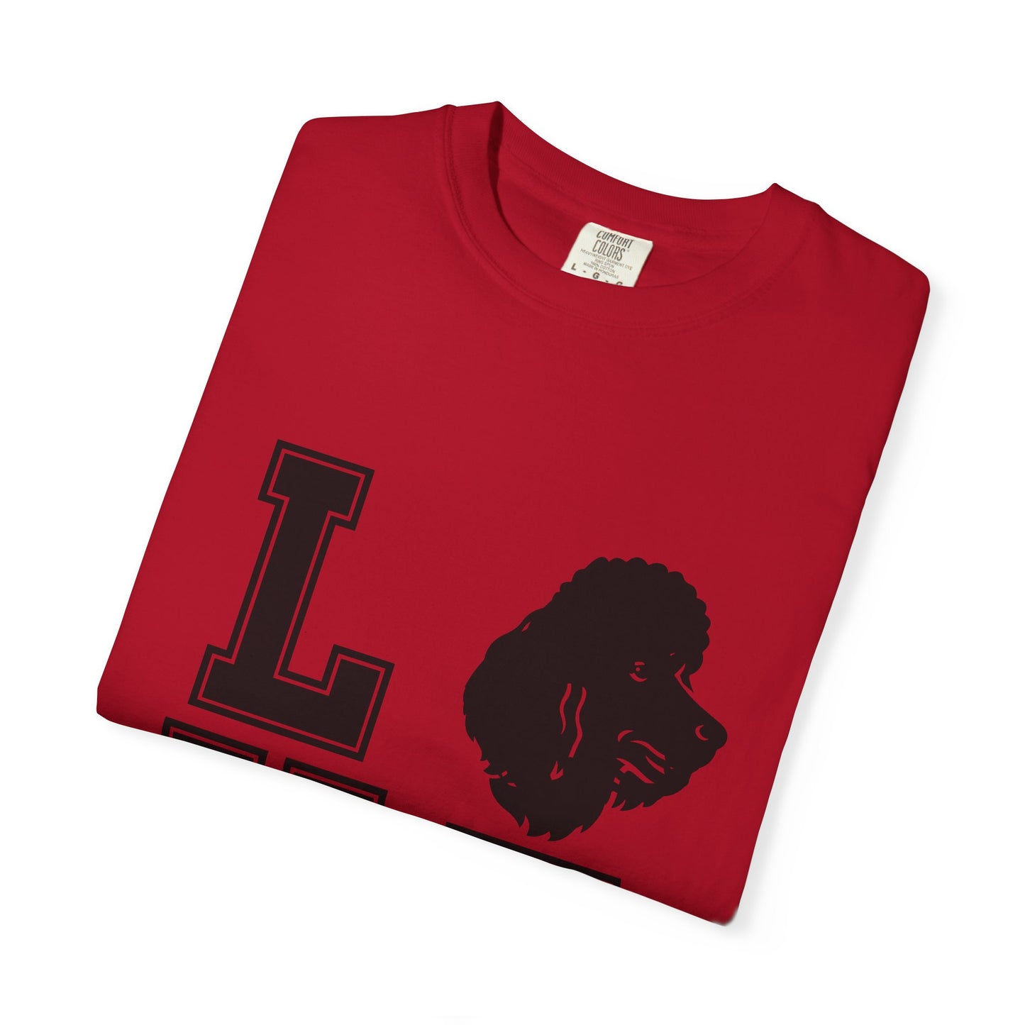 Dog Lover Garment-Dyed Unisex T-Shirt - 'LOVE' Graphic Design