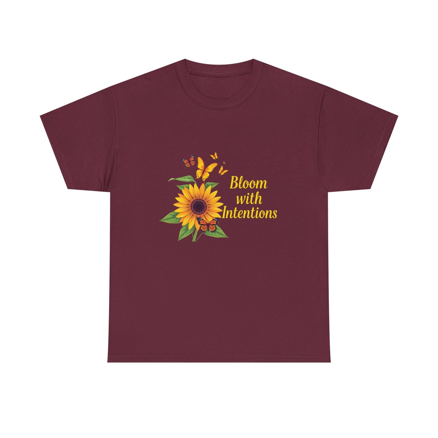 Sunflower Bloom Unisex Tee, Floral Tee, Intentional Living Shirt, Gift for Nature Lovers, Casual Everyday Wear, Summer Vibes