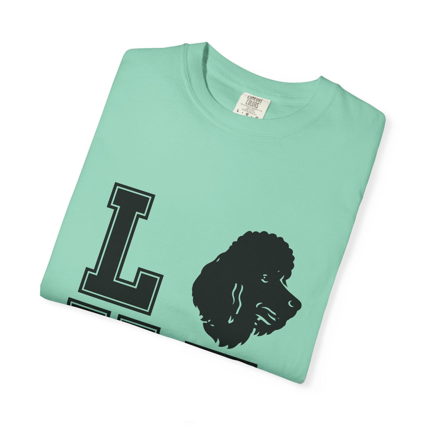 Dog Lover Garment-Dyed Unisex T-Shirt - 'LOVE' Graphic Design