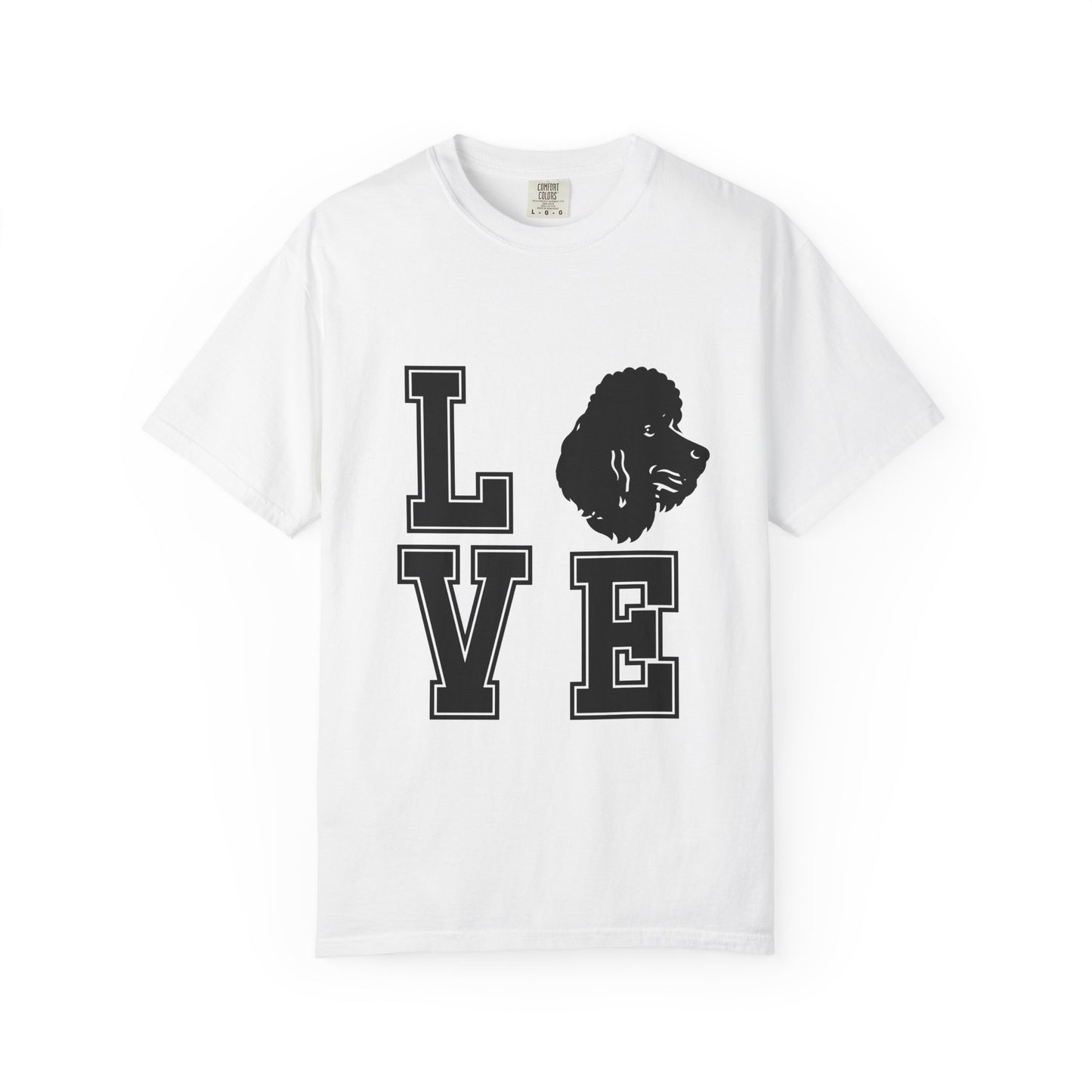 Dog Lover Garment-Dyed Unisex T-Shirt - 'LOVE' Graphic Design