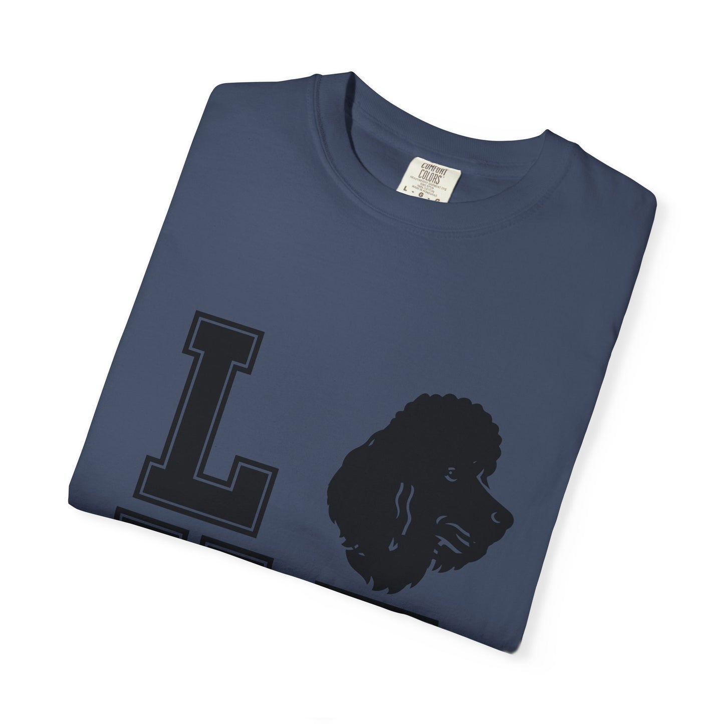 Dog Lover Garment-Dyed Unisex T-Shirt - 'LOVE' Graphic Design