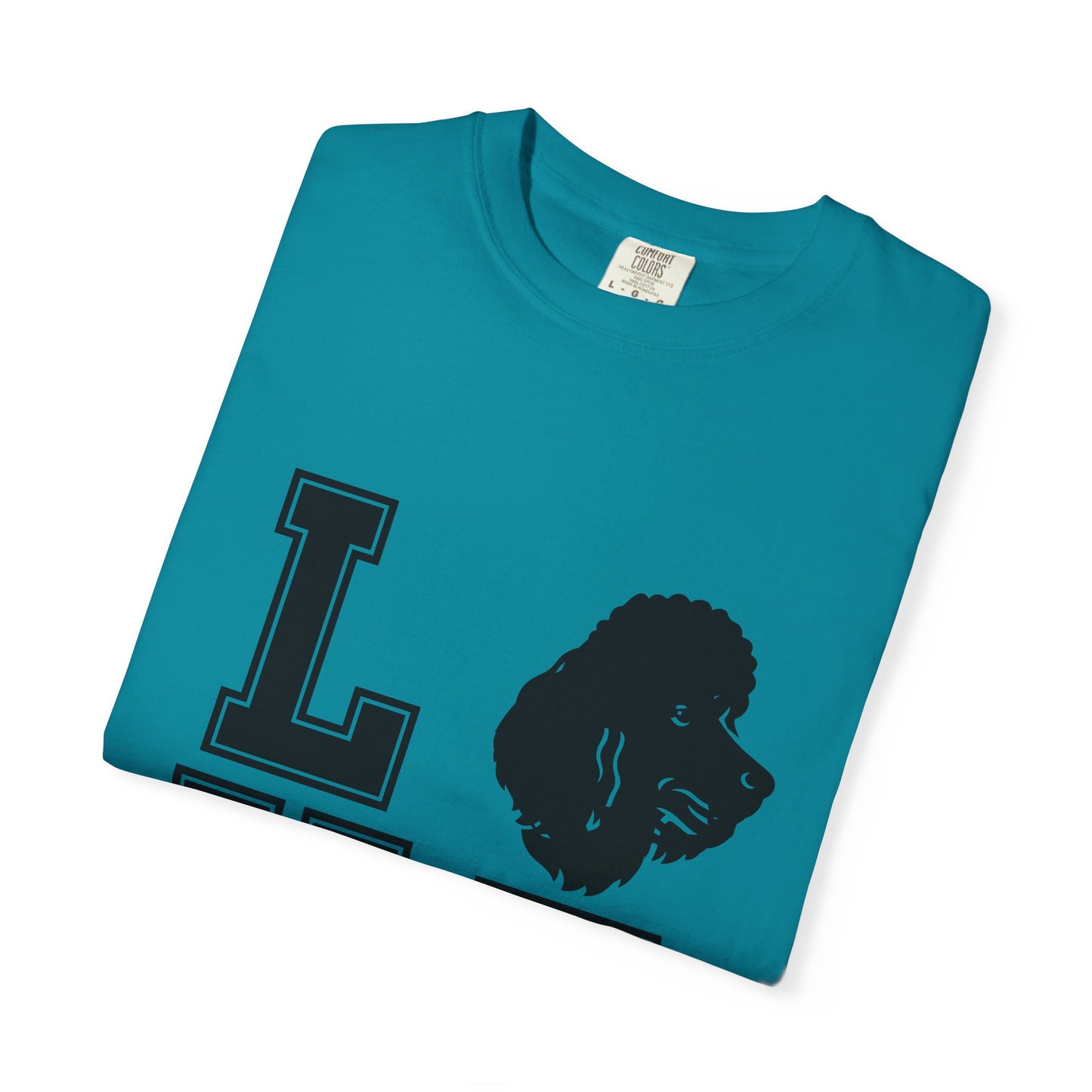 Dog Lover Garment-Dyed Unisex T-Shirt - 'LOVE' Graphic Design