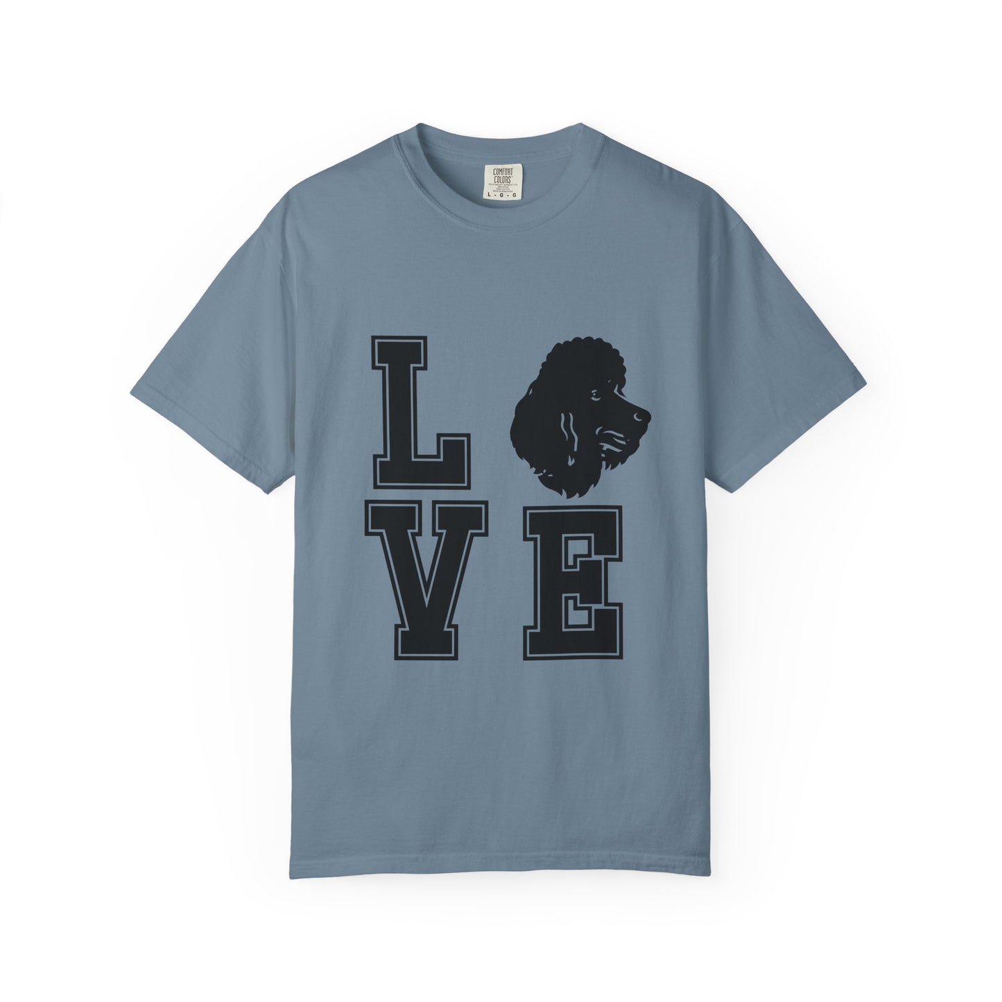 Dog Lover Garment-Dyed Unisex T-Shirt - 'LOVE' Graphic Design