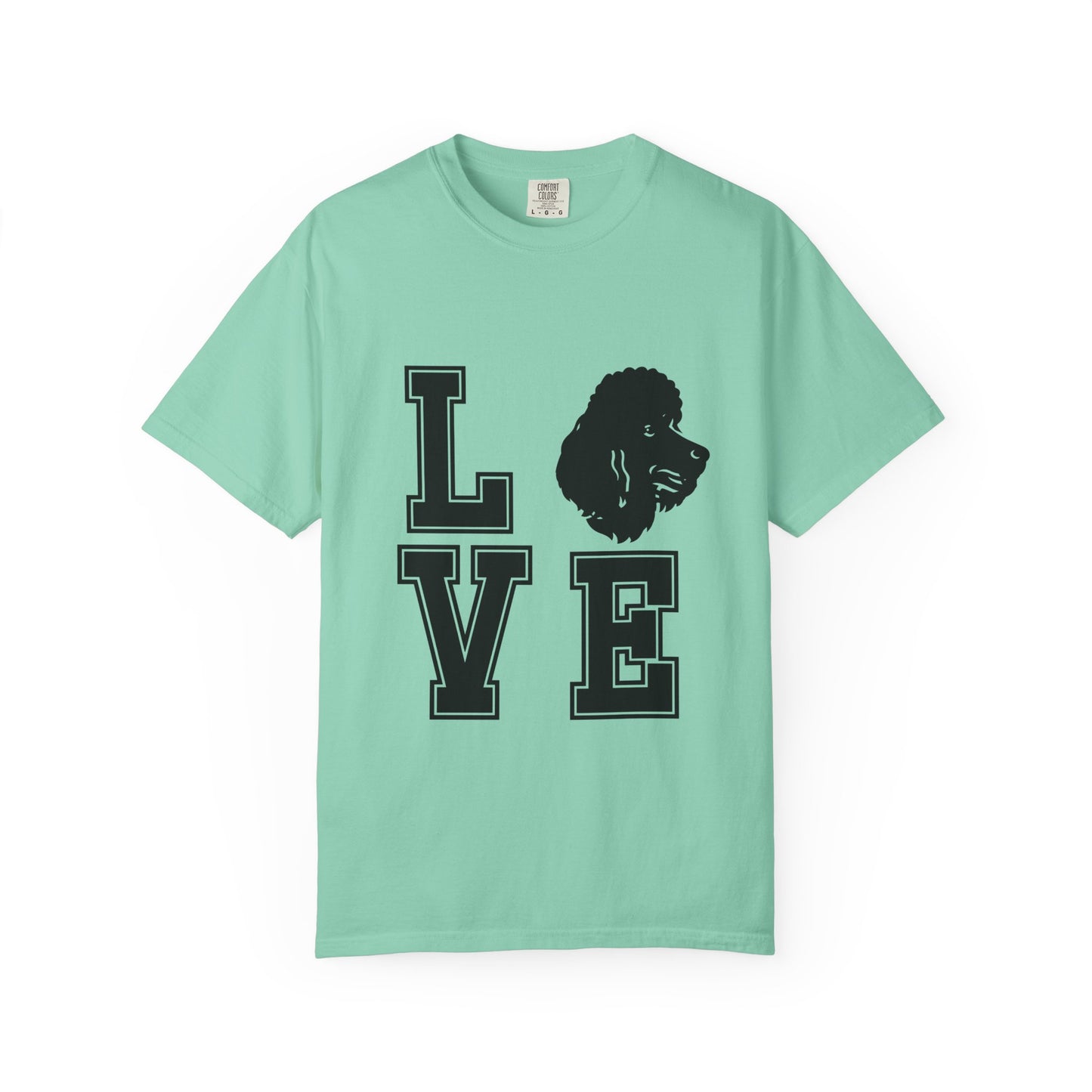 Dog Lover Garment-Dyed Unisex T-Shirt - 'LOVE' Graphic Design
