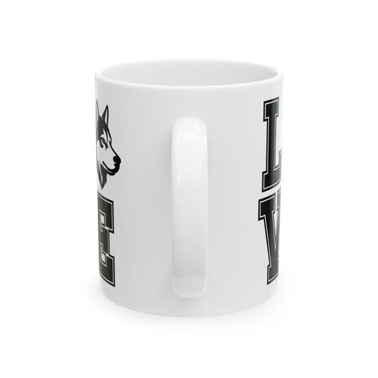 Ceramic Mug - 'Love You' Husky Design