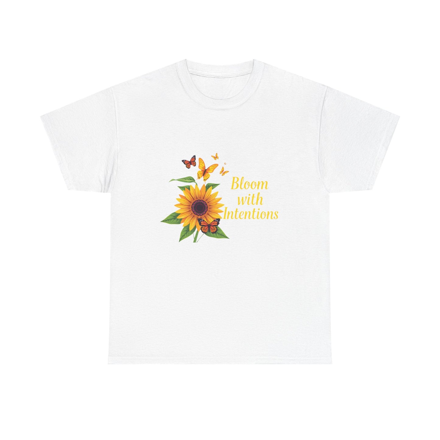 Sunflower Bloom Unisex Tee, Floral Tee, Intentional Living Shirt, Gift for Nature Lovers, Casual Everyday Wear, Summer Vibes