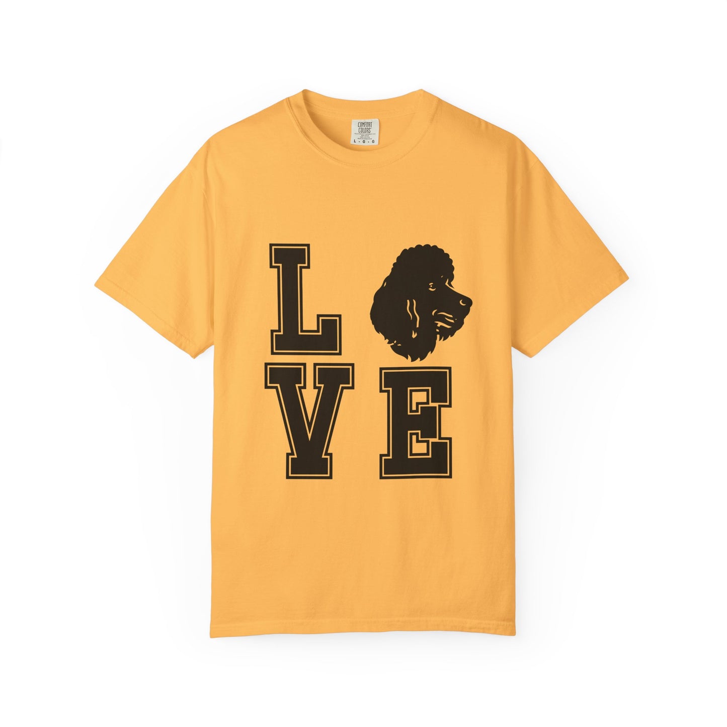 Dog Lover Garment-Dyed Unisex T-Shirt - 'LOVE' Graphic Design