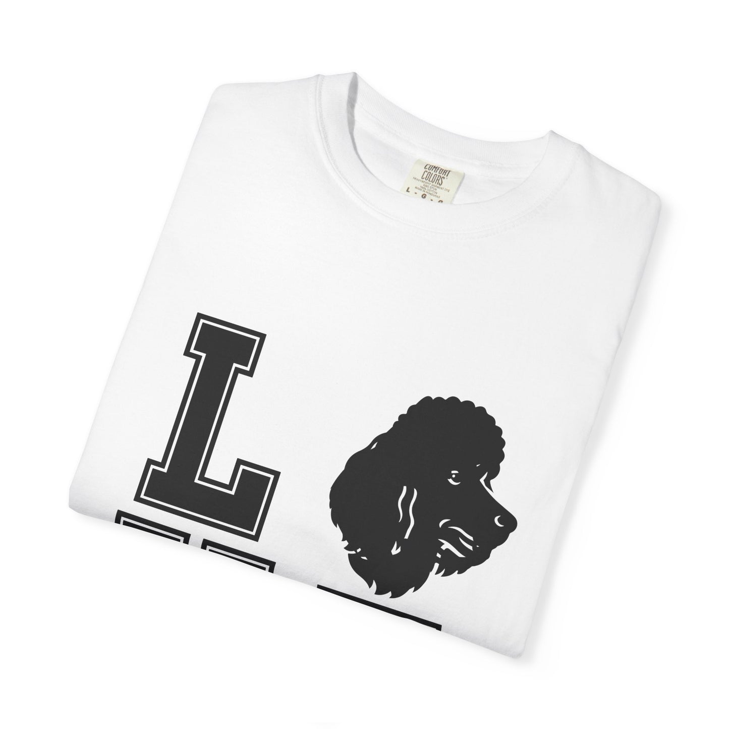 Dog Lover Garment-Dyed Unisex T-Shirt - 'LOVE' Graphic Design