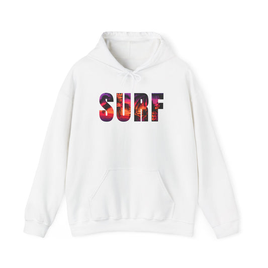 Surf Vibes Unisex Hoodie - Cozy Beachwear, Surfing Gift, Summer Fashion, Vacation Essential, Relaxed Street Style
