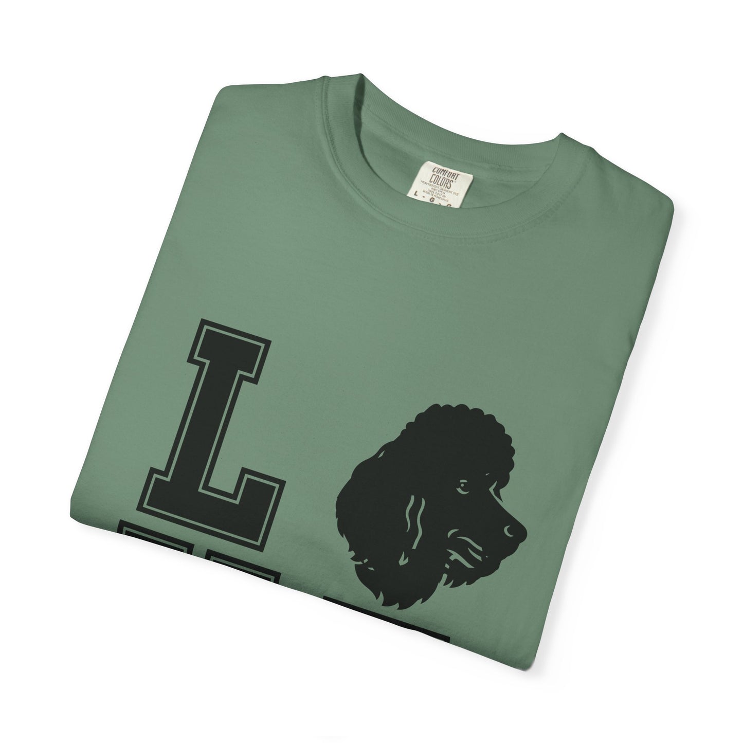 Dog Lover Garment-Dyed Unisex T-Shirt - 'LOVE' Graphic Design