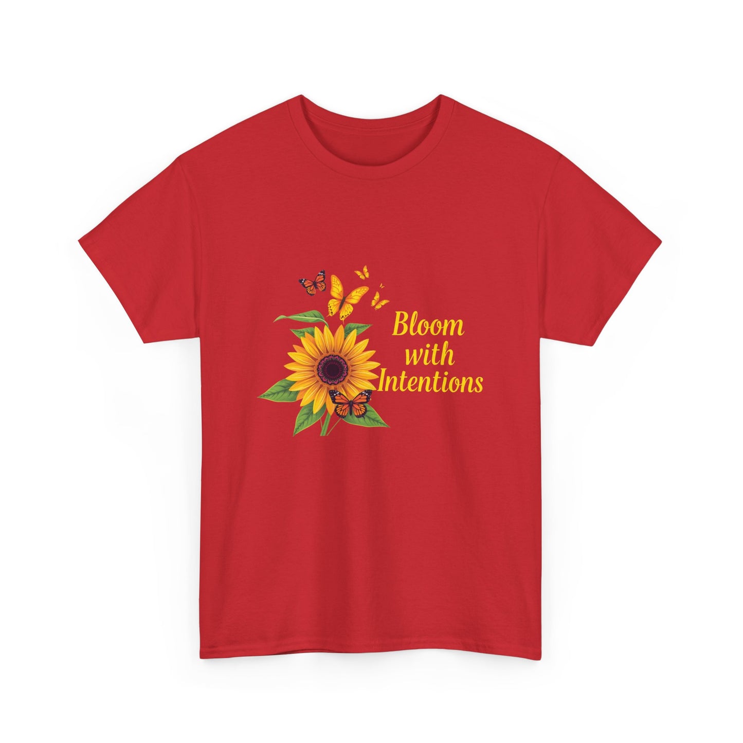 Sunflower Bloom Unisex Tee, Floral Tee, Intentional Living Shirt, Gift for Nature Lovers, Casual Everyday Wear, Summer Vibes
