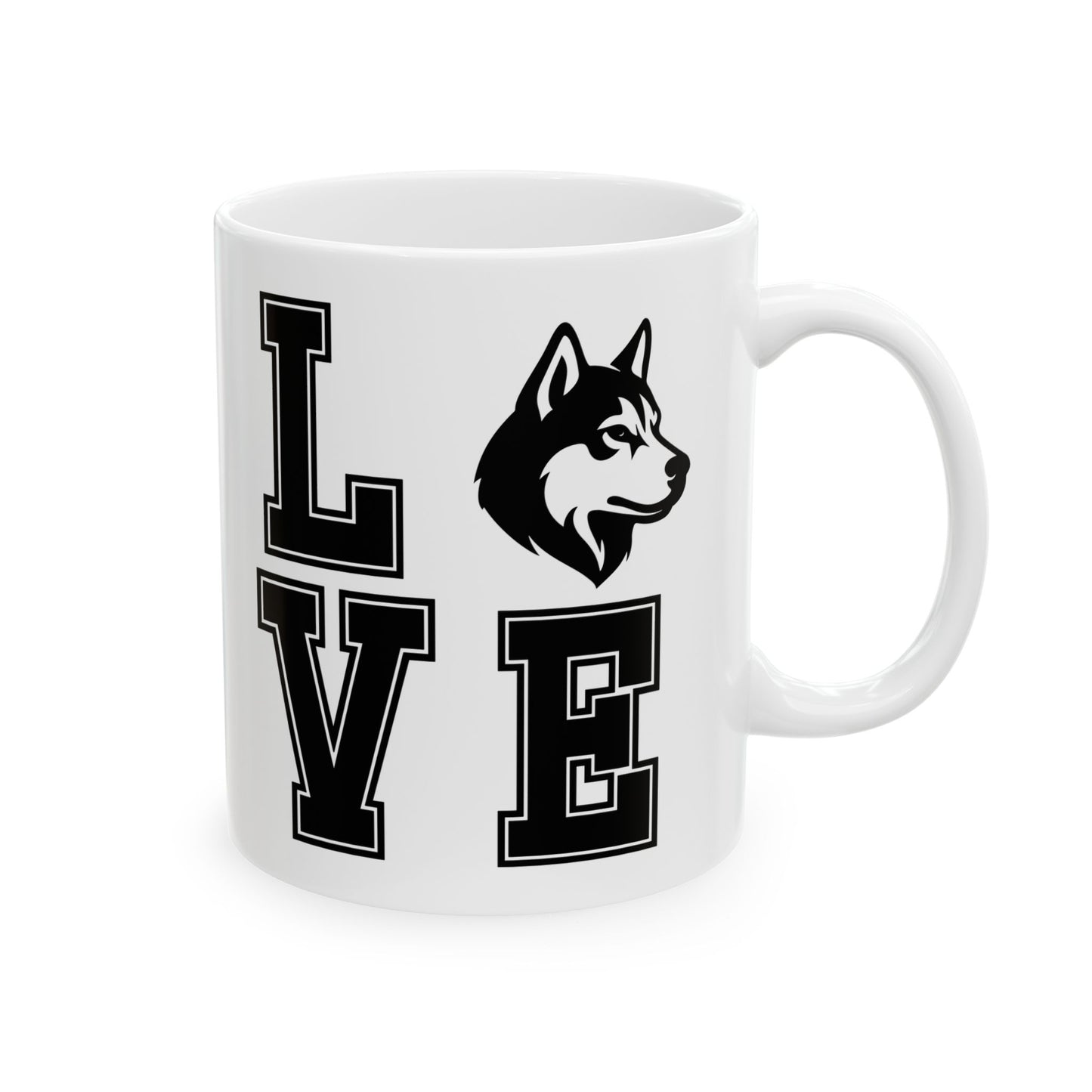 Ceramic Mug - 'Love You' Husky Design