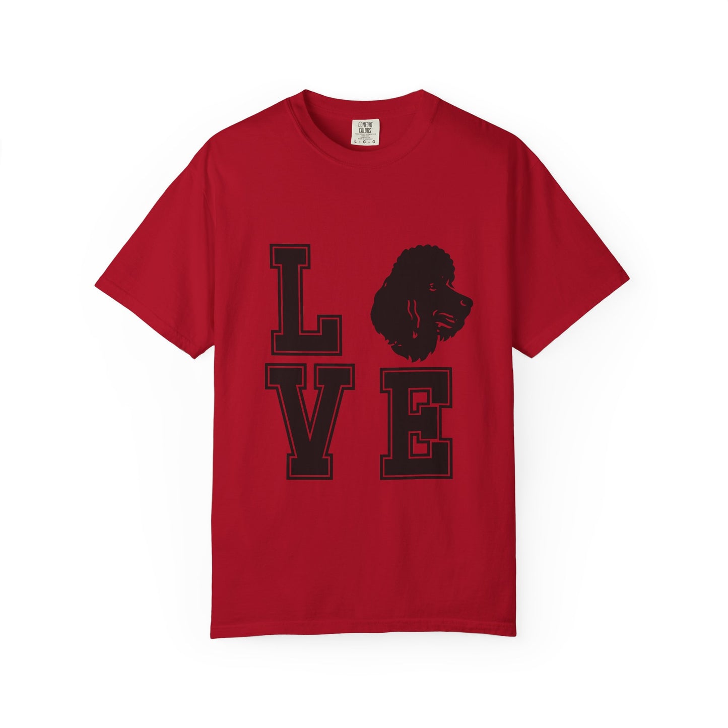 Dog Lover Garment-Dyed Unisex T-Shirt - 'LOVE' Graphic Design