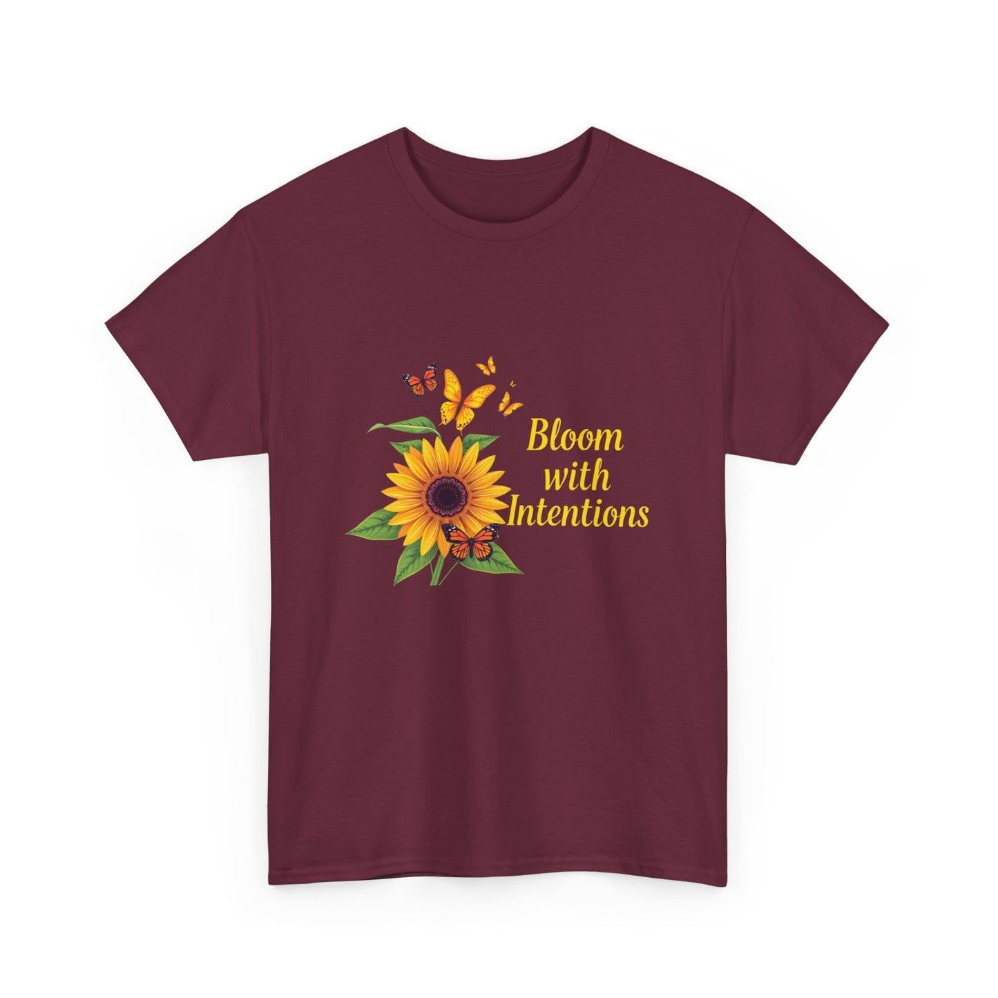 Sunflower Bloom Unisex Tee, Floral Tee, Intentional Living Shirt, Gift for Nature Lovers, Casual Everyday Wear, Summer Vibes