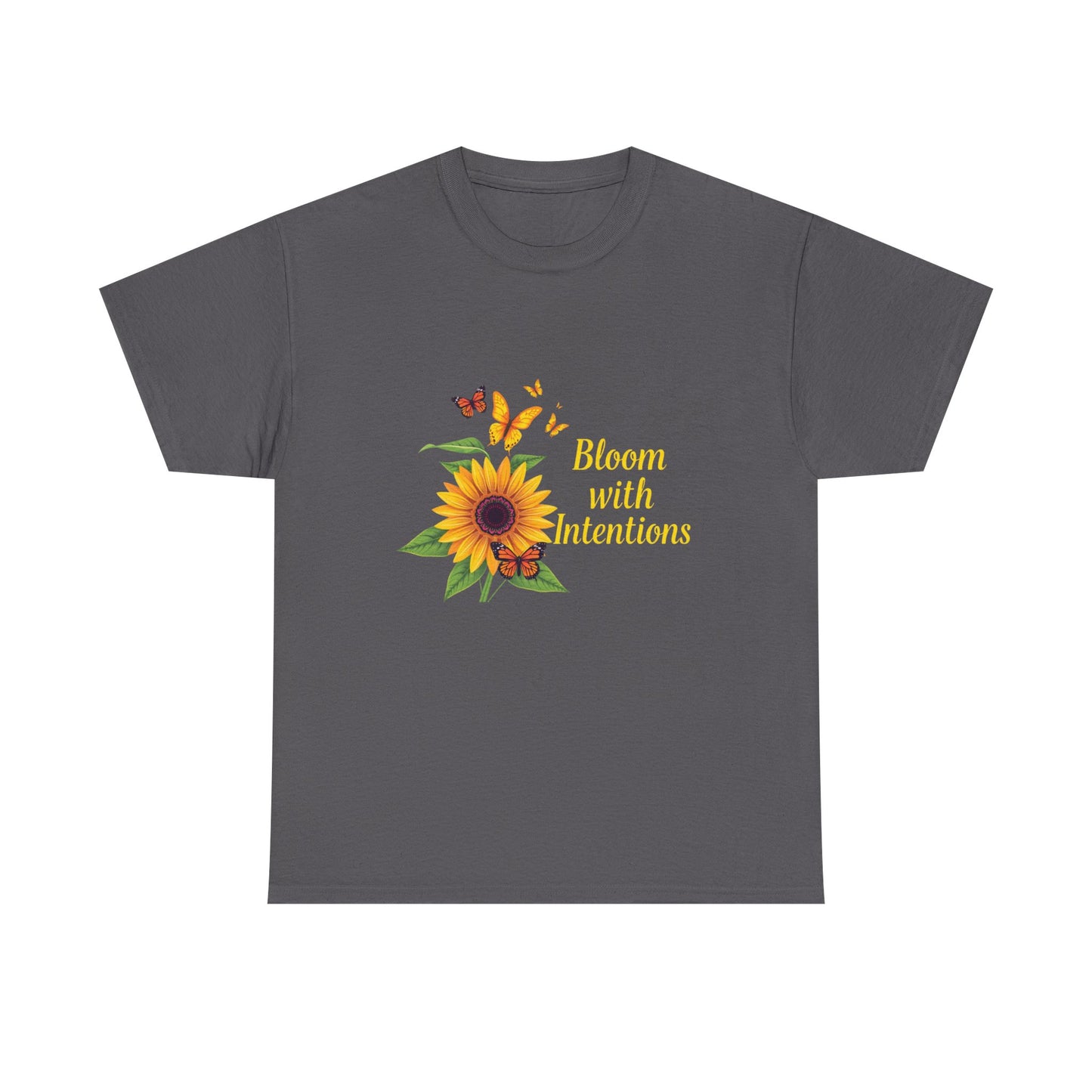Sunflower Bloom Unisex Tee, Floral Tee, Intentional Living Shirt, Gift for Nature Lovers, Casual Everyday Wear, Summer Vibes