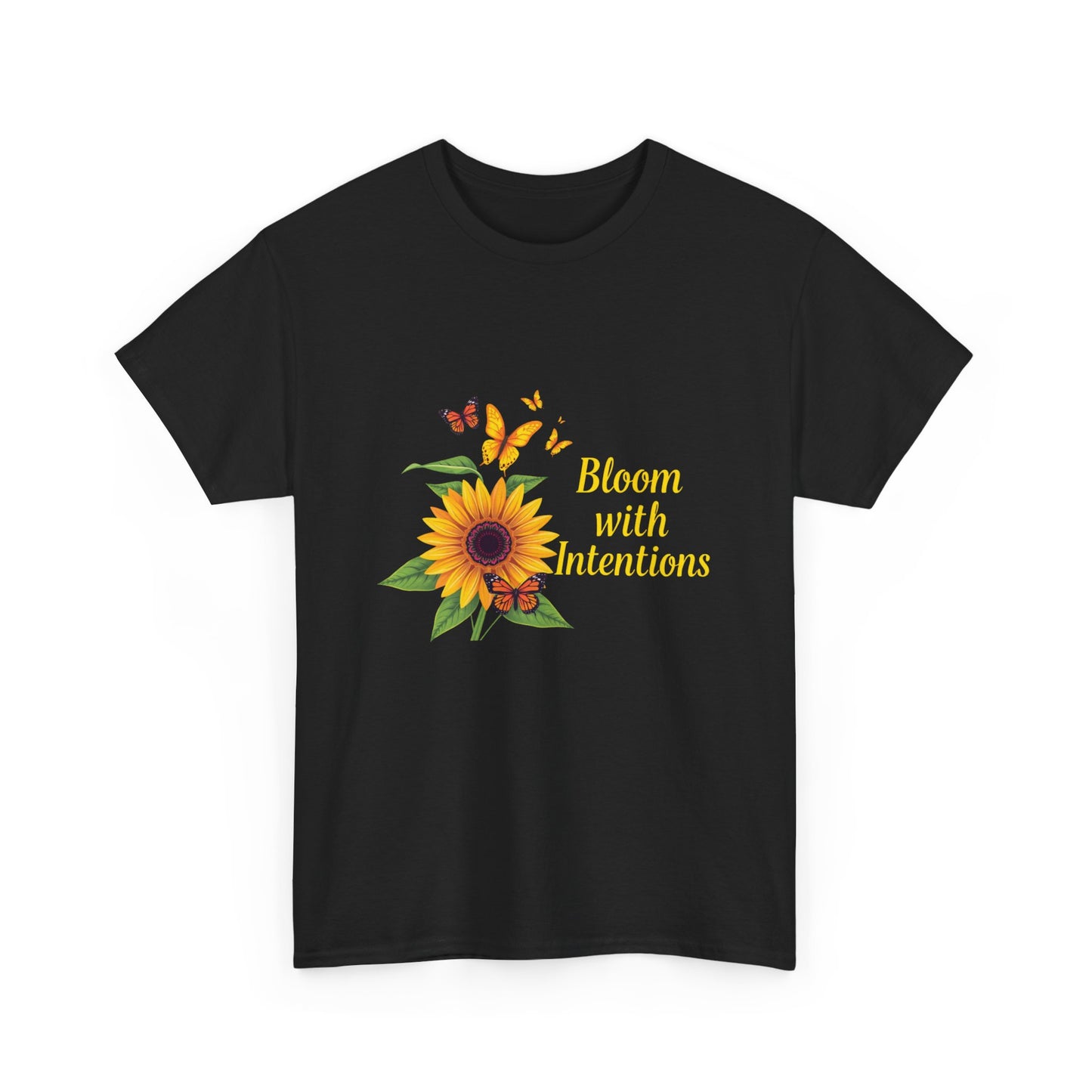 Sunflower Bloom Unisex Tee, Floral Tee, Intentional Living Shirt, Gift for Nature Lovers, Casual Everyday Wear, Summer Vibes