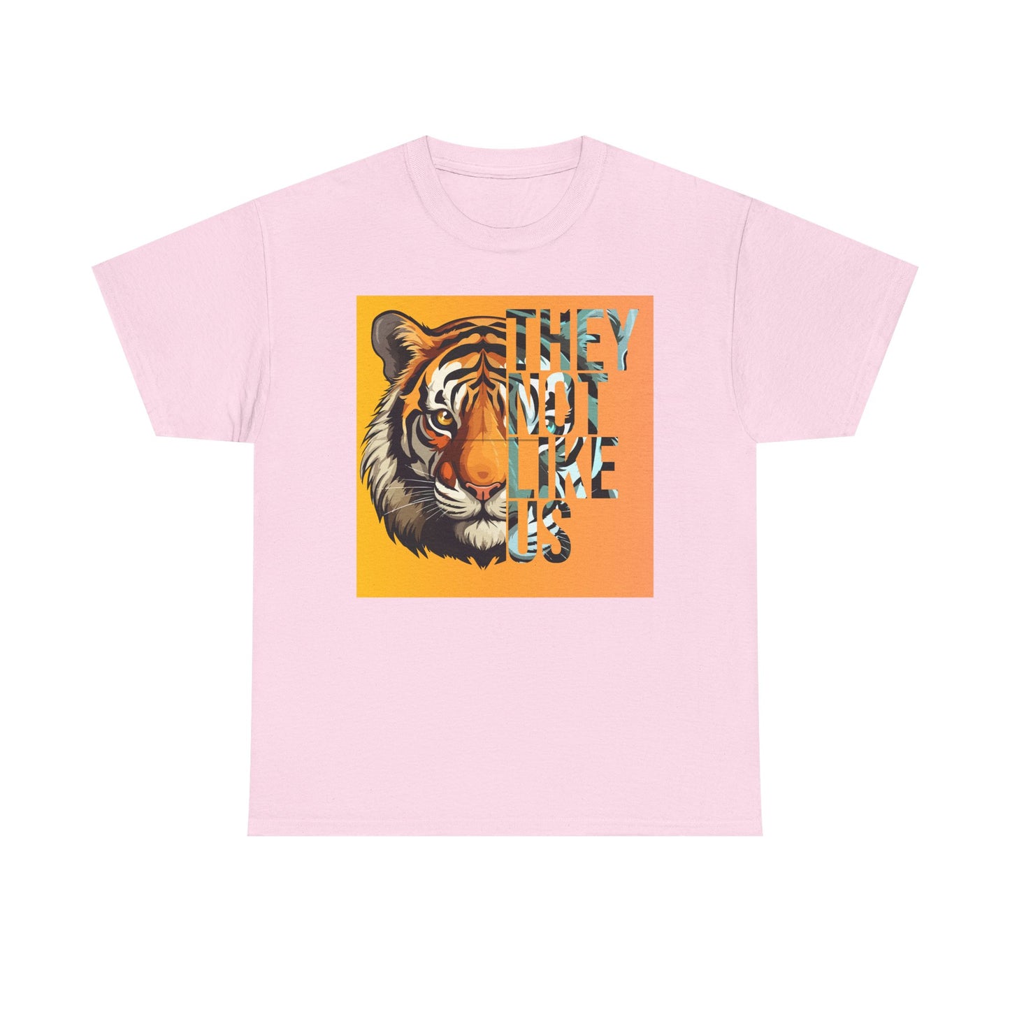 Tiger Graphic Tee with 'They Not Like Us' Text - Unisex
