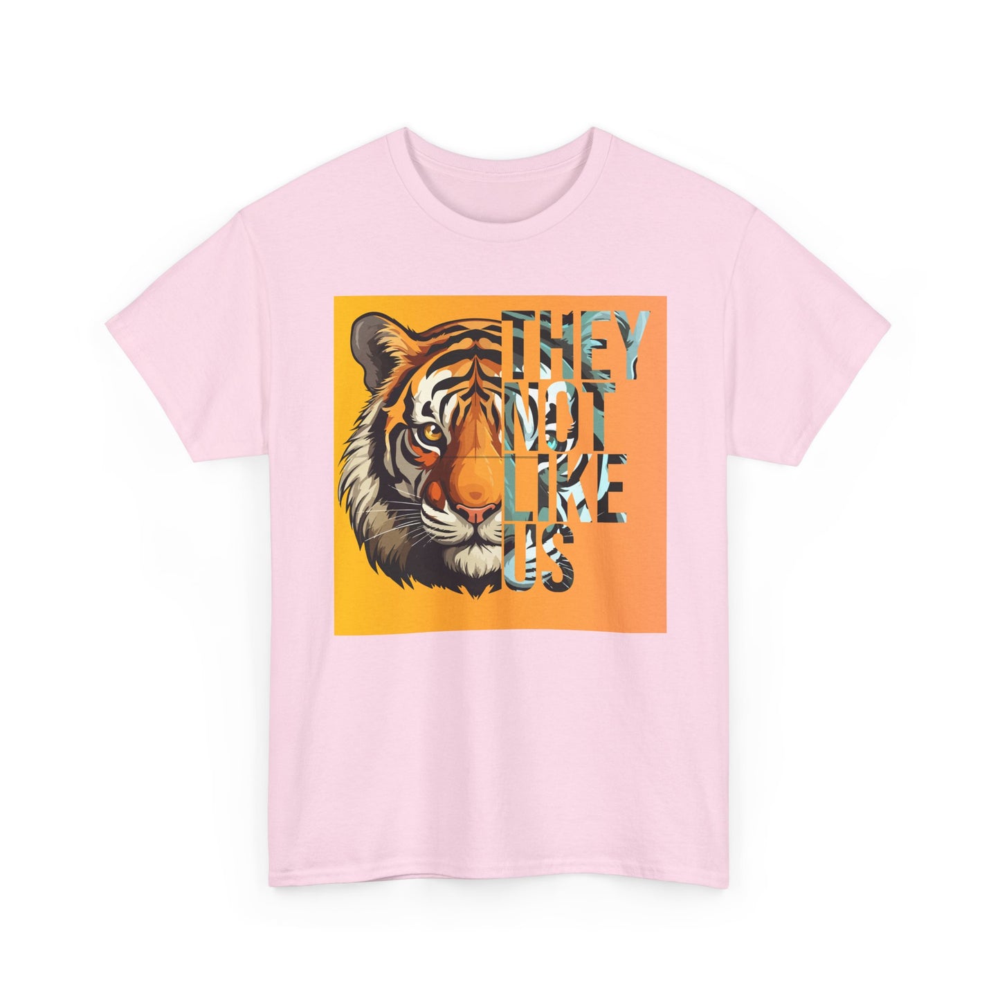 Tiger Graphic Tee with 'They Not Like Us' Text - Unisex