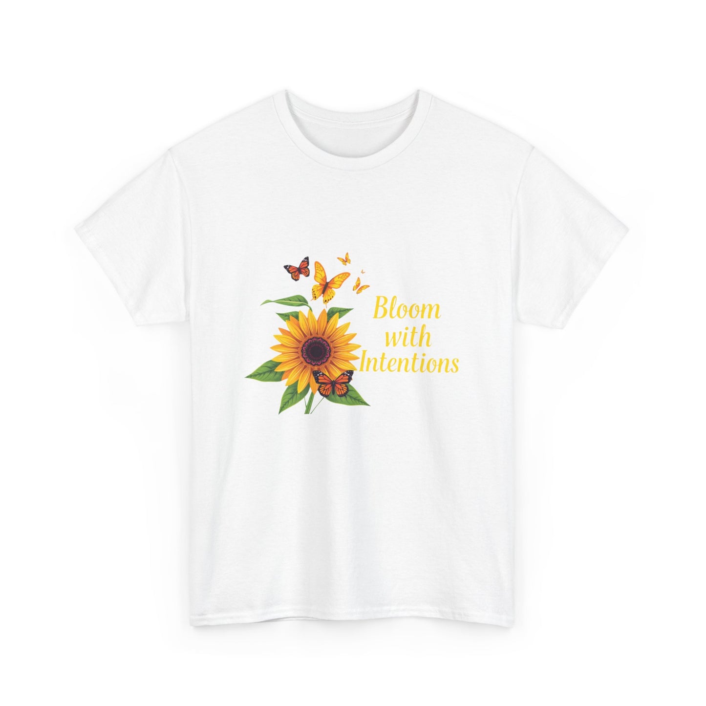 Sunflower Bloom Unisex Tee, Floral Tee, Intentional Living Shirt, Gift for Nature Lovers, Casual Everyday Wear, Summer Vibes