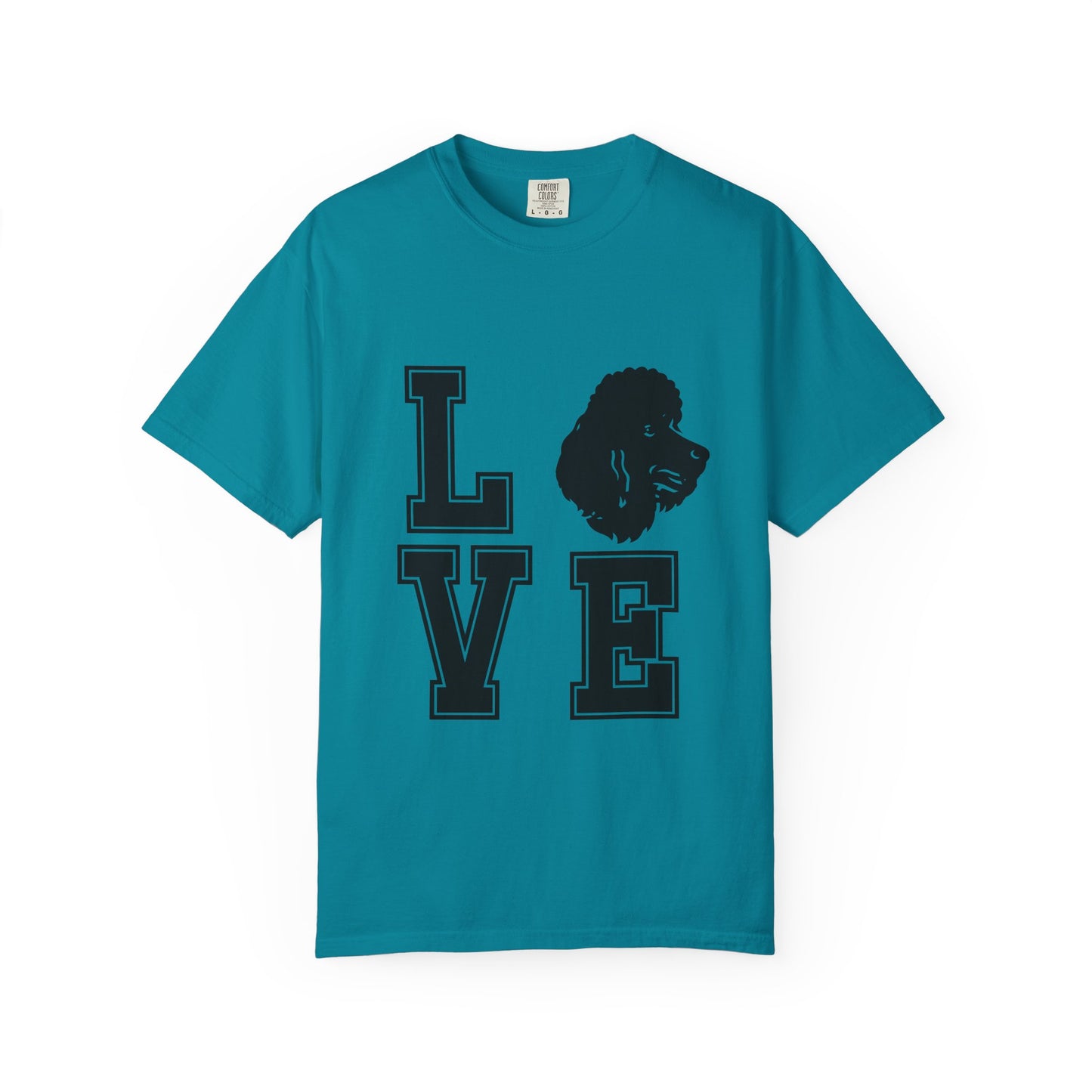 Dog Lover Garment-Dyed Unisex T-Shirt - 'LOVE' Graphic Design