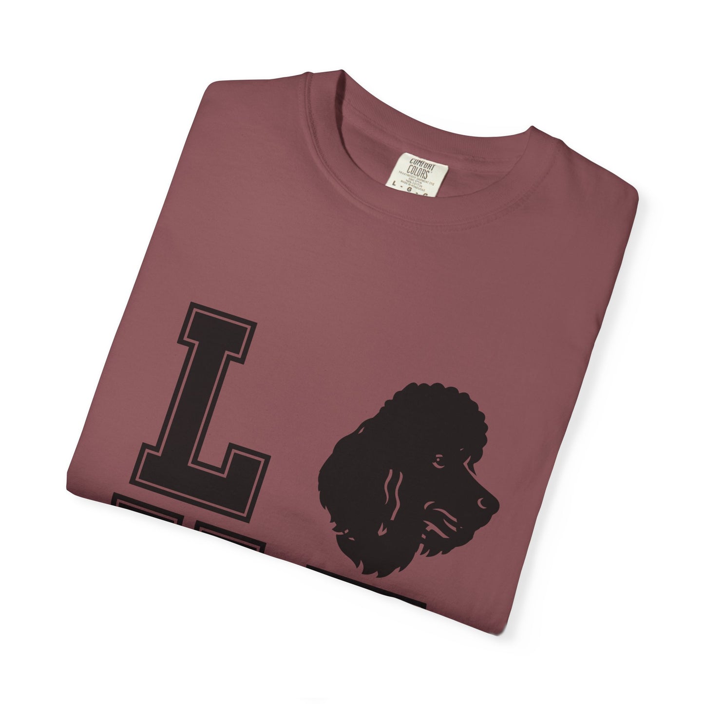 Dog Lover Garment-Dyed Unisex T-Shirt - 'LOVE' Graphic Design
