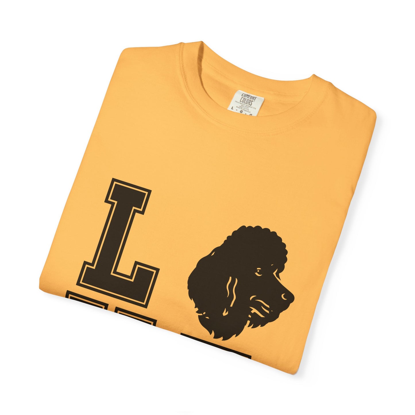 Dog Lover Garment-Dyed Unisex T-Shirt - 'LOVE' Graphic Design