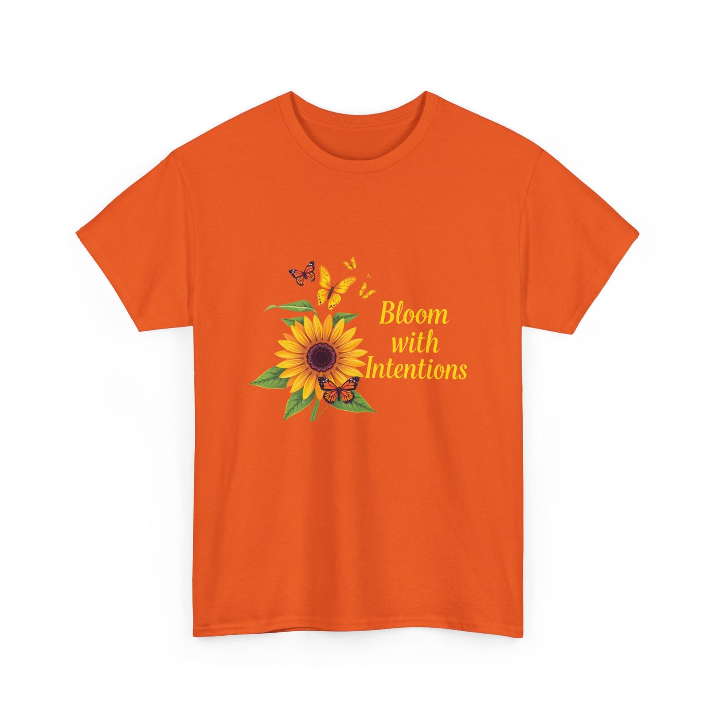 Sunflower Bloom Unisex Tee, Floral Tee, Intentional Living Shirt, Gift for Nature Lovers, Casual Everyday Wear, Summer Vibes