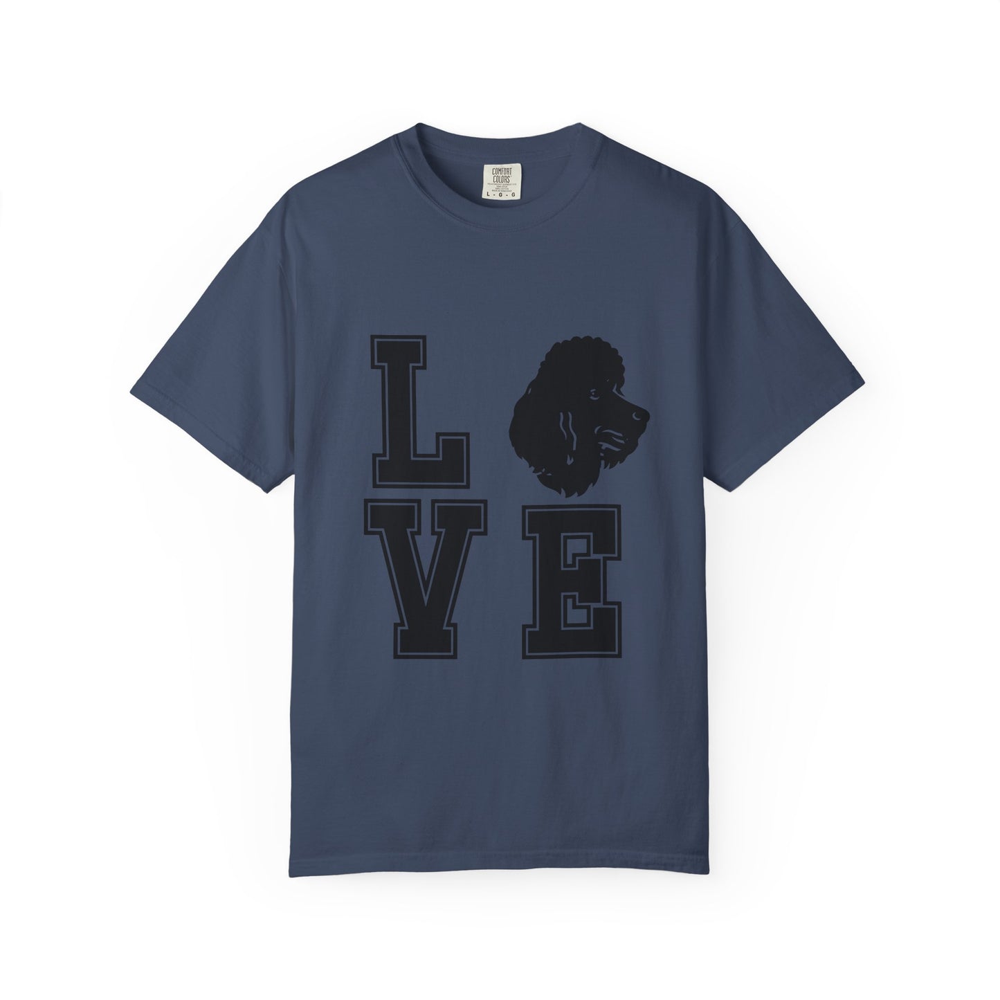 Dog Lover Garment-Dyed Unisex T-Shirt - 'LOVE' Graphic Design