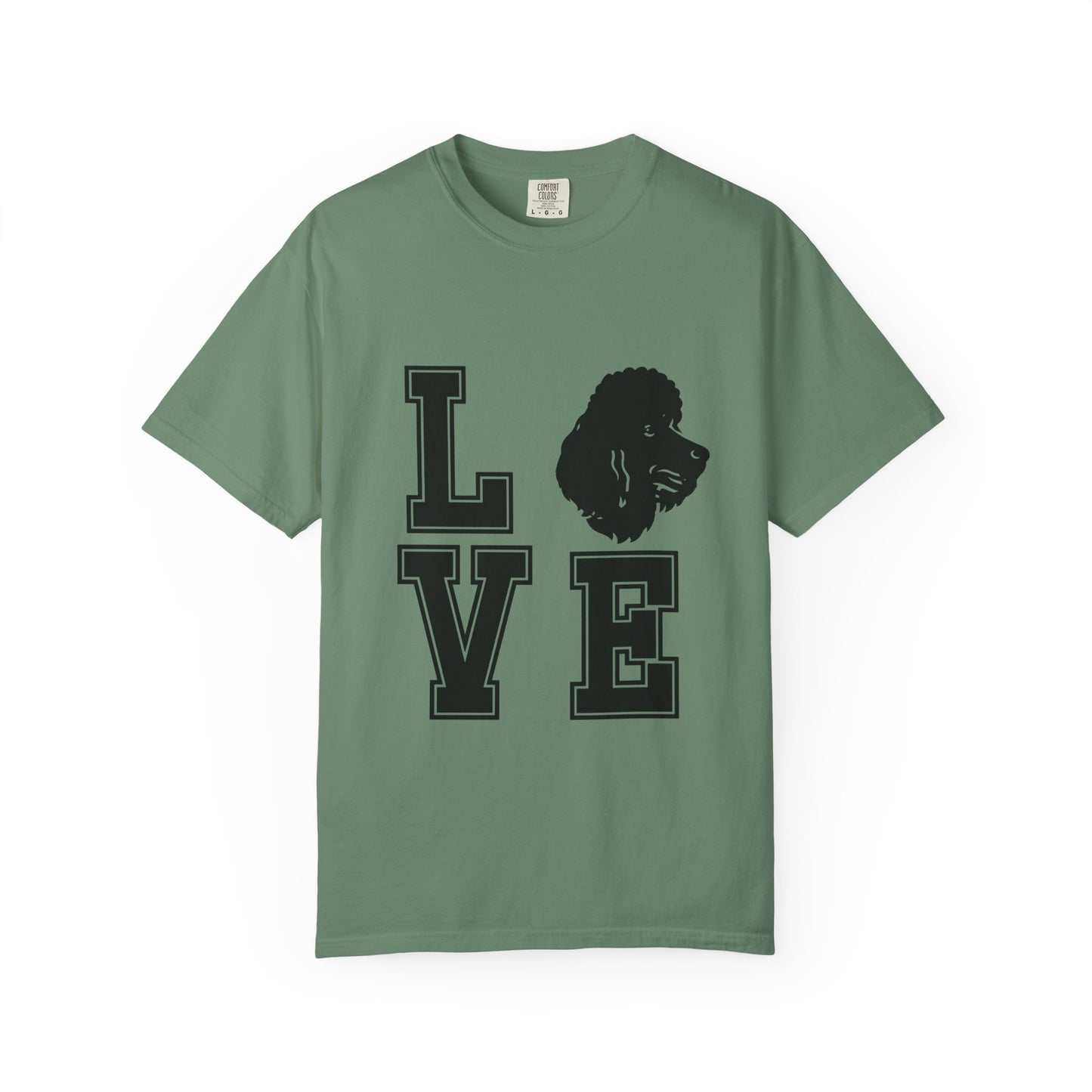 Dog Lover Garment-Dyed Unisex T-Shirt - 'LOVE' Graphic Design