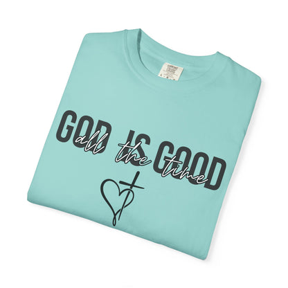 God Is Good T-Shirt — Faith Graphic Tee with Cross & Heart