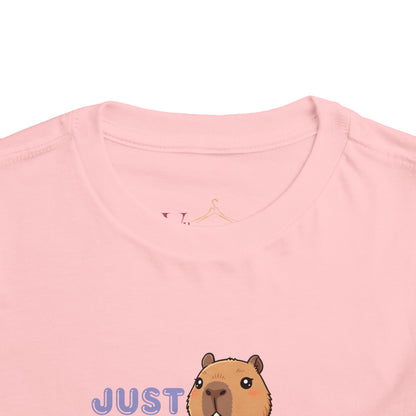 Toddler Tee — "Just Cappybara" Cute Capybara Juice Graphic