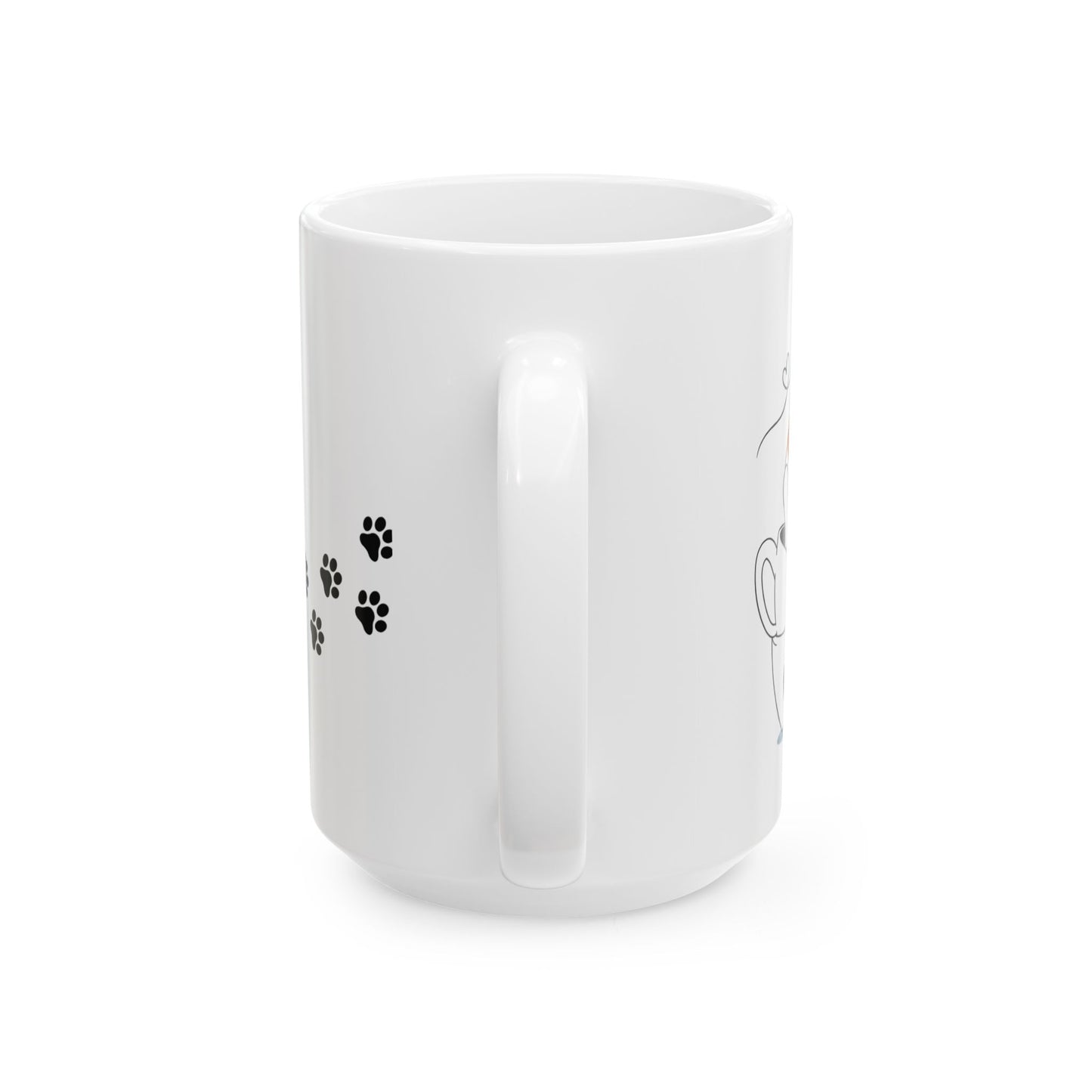Happy Cat Lover Ceramic Mug - Perfect Gift for Cat Owners, Cute Pet Decor, Coffee Tea Cup, Animal Lover Kitchenware, Cat-Themed Drinkware