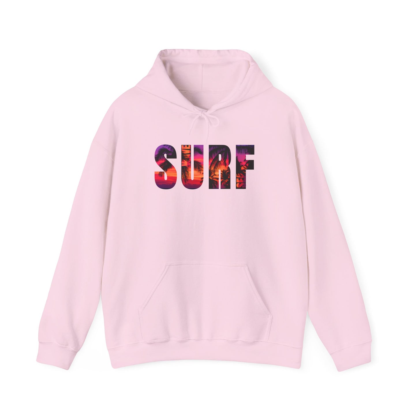 Surf Vibes Unisex Hoodie - Cozy Beachwear, Surfing Gift, Summer Fashion, Vacation Essential, Relaxed Street Style