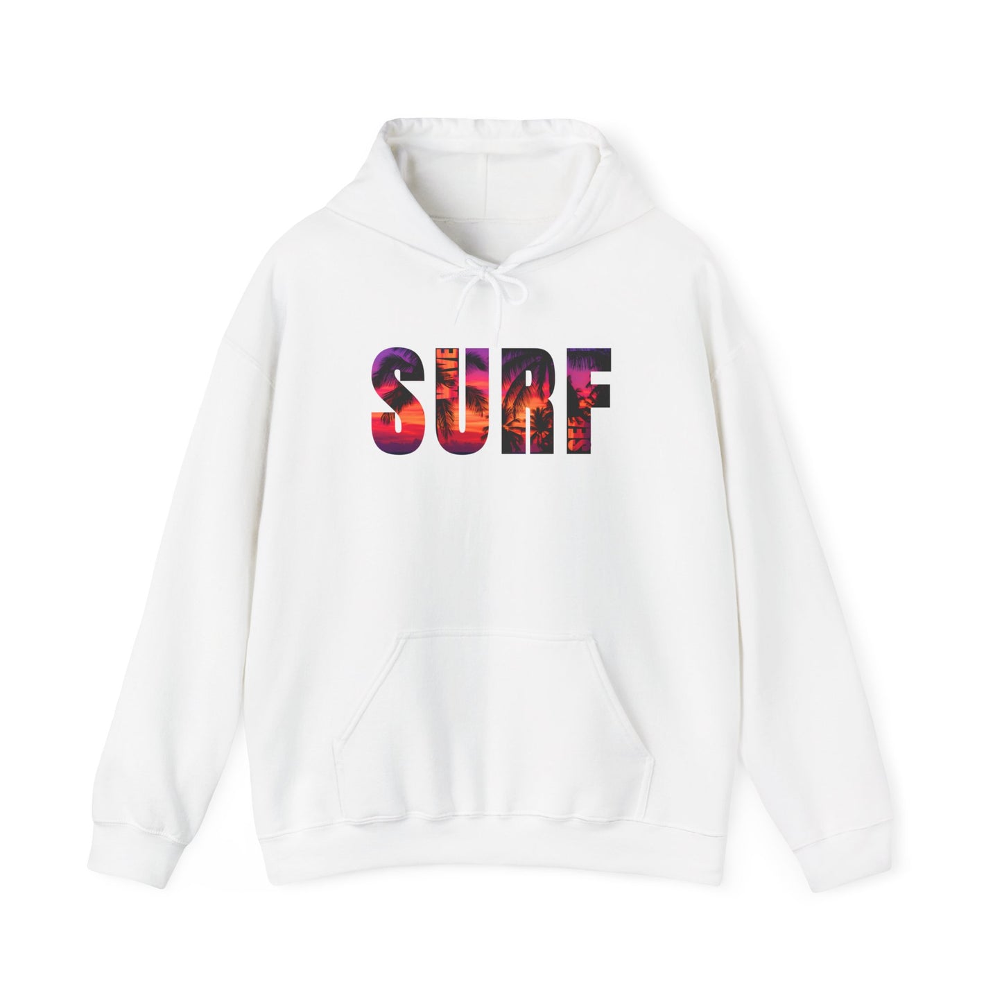 Surf Vibes Unisex Hoodie - Cozy Beachwear, Surfing Gift, Summer Fashion, Vacation Essential, Relaxed Street Style