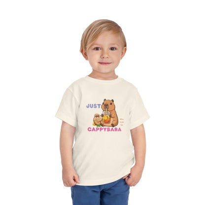 Toddler Tee — "Just Cappybara" Cute Capybara Juice Graphic