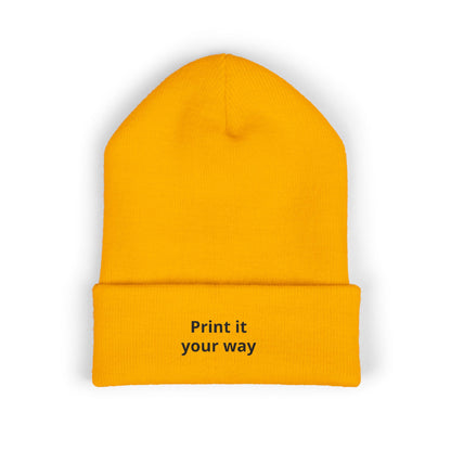 Classic Cuffed Beanie (Embroidery), customisable
