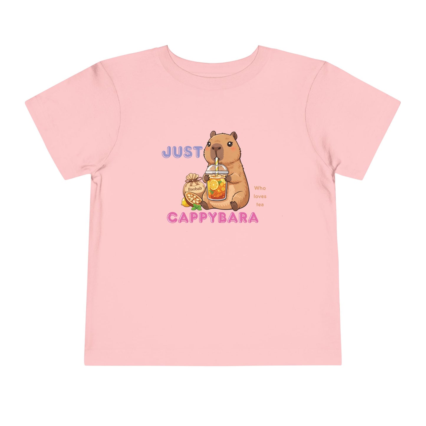 Toddler Tee — "Just Cappybara" Cute Capybara Juice Graphic