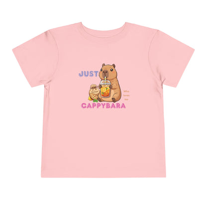 Toddler Tee — "Just Cappybara" Cute Capybara Juice Graphic