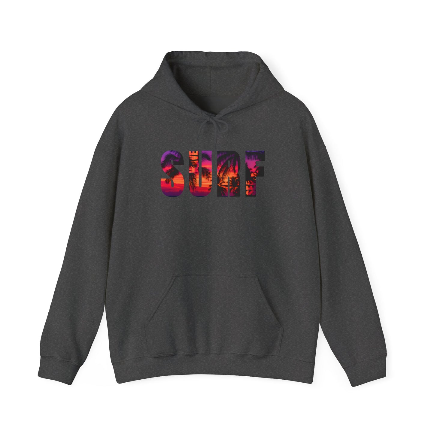 Surf Vibes Unisex Hoodie - Cozy Beachwear, Surfing Gift, Summer Fashion, Vacation Essential, Relaxed Street Style